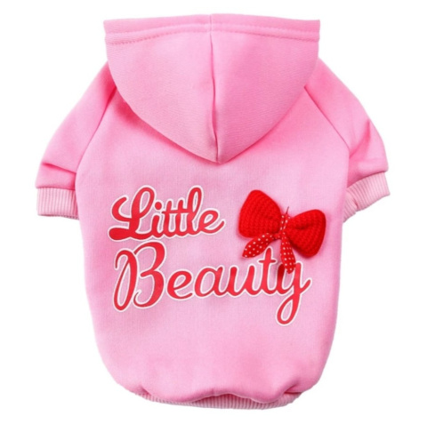 LITTLE BEAUTY bluza z kapturem dla psa różowa LITTLE BEAUTY bluza z kapturem dla psa różowa