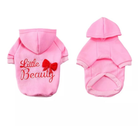 LITTLE BEAUTY bluza z kapturem dla psa różowa LITTLE BEAUTY bluza z kapturem dla psa różowa