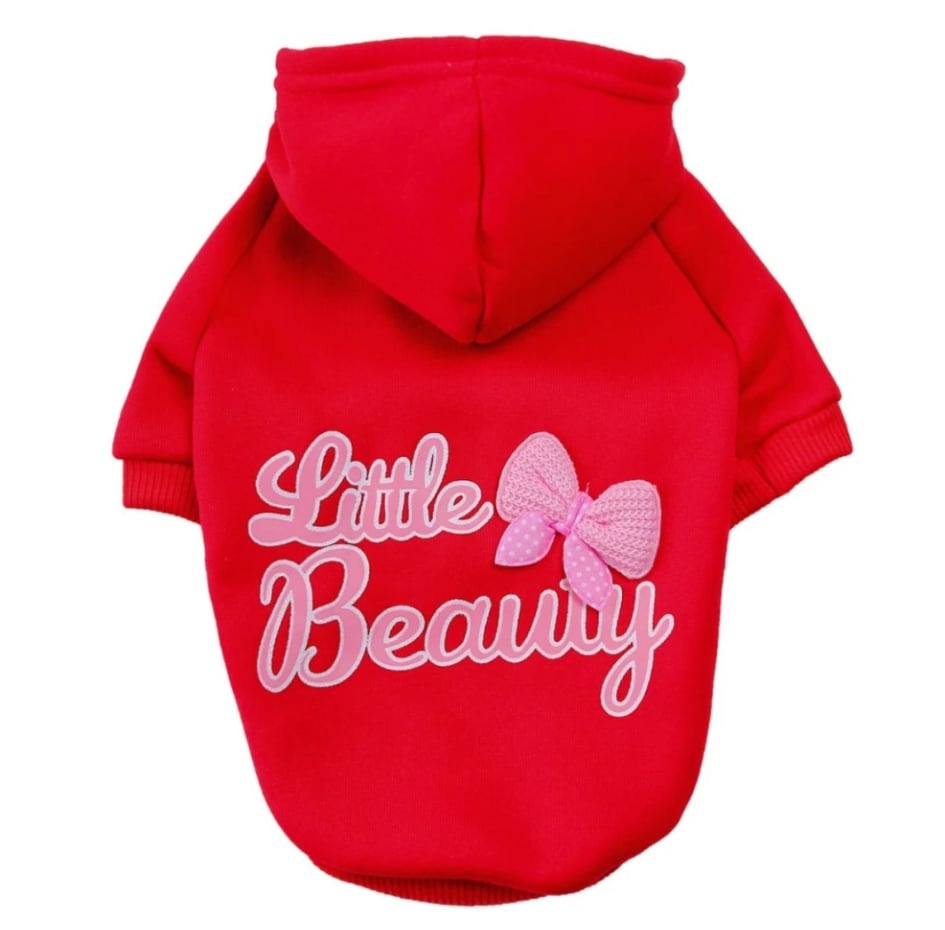 LITTLE BEAUTY bluza z kapturem dla psa czerwona LITTLE BEAUTY bluza z kapturem dla psa czerwona