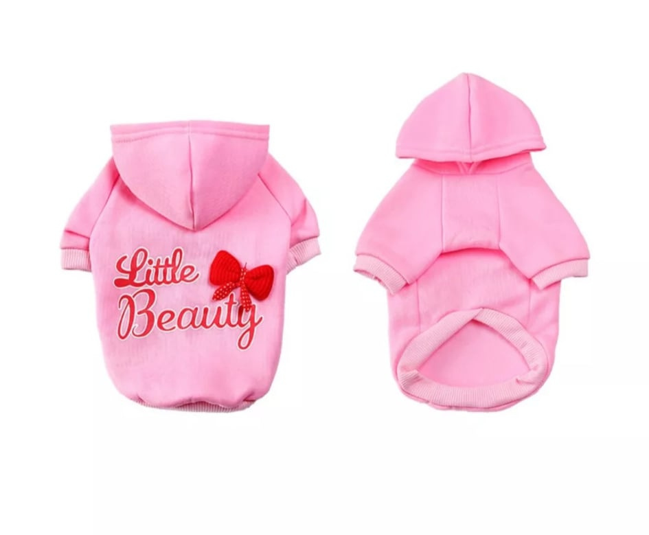 LITTLE BEAUTY bluza z kapturem dla psa czerwona LITTLE BEAUTY bluza z kapturem dla psa czerwona