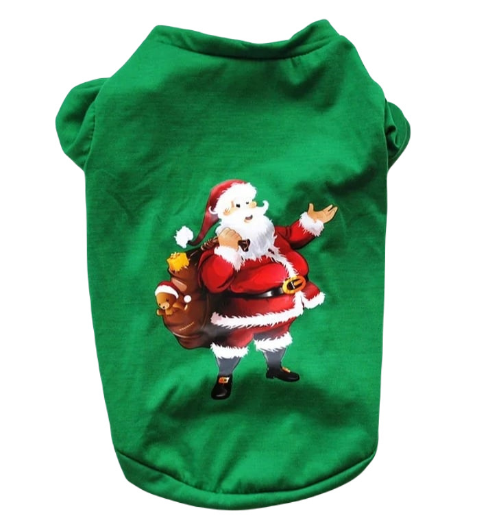 SANTA CLAUS przewiewna bluzka świąteczna dla psa SANTA CLAUS przewiewna bluzka świąteczna dla psa