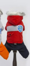 FISHS FASHION zimowy kombinezon dla psa czerwony