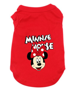 MINNIE bluzka bez rękawów dla psa lub kota czerwona