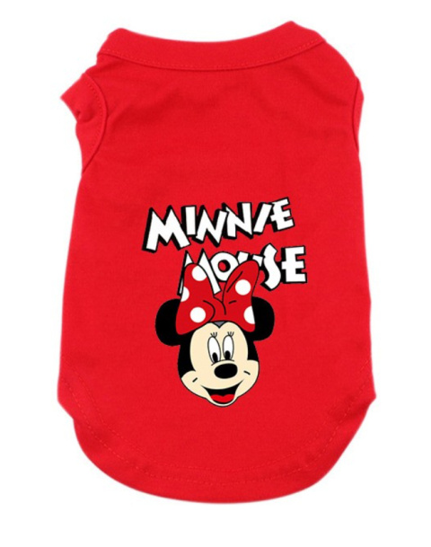 MINNIE bluzka bez rękawów dla psa lub kota czerwona MINNIE bluzka bez rękawów dla psa lub kota czerwona