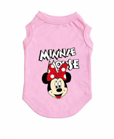 MINNIE bluzka bez rękawów dla psa lub kota róż MINNIE bluzka bez rękawów dla psa lub kota róż