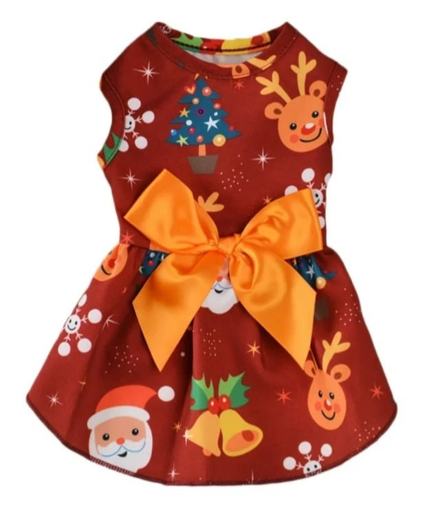 CHRISTMAS BOW sukienka z kokardą dla psa czerwona CHRISTMAS BOW sukienka z kokardą dla psa czerwona