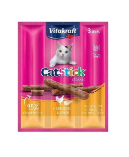 VITAKRAFT CAT STICK drób i wątróbka przysmak dla kota 3szt