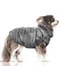 Dwustronna kurtka z futerkiem dla psa lub kota MILK & PEPPER VICTOR khaki/szare futerko