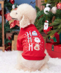 Bluza świąteczna dla psa lub kota HO HO HO czerwona