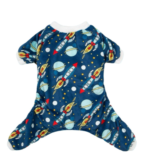 Piżama ze wzorem kosmosu dla psa lub kota SPACE granatowa