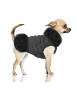 Zimowa kurtka dla psa lub kota MILK & PEPPER KIARA czarna