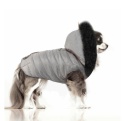 Zimowa kurtka z kapturem dla psa MILK & PEPPER KASPER szara