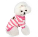 Bluza dla psa lub kota w paski z motywem CHIHUAHUA różowa