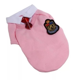 Bluza mundurek z krawatem dla psa lub kota różowa UNIFORM