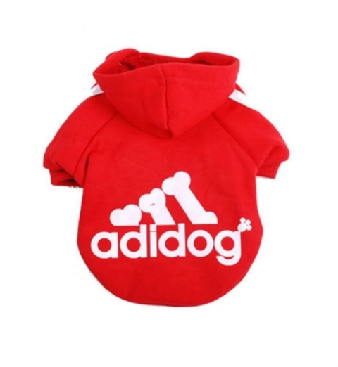 Bluza z kapturem dla psa lub kota czerwona ADIDOG