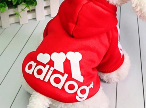 Bluza z kapturem dla psa lub kota czerwona ADIDOG Bluza z kapturem dla psa lub kota czerwona ADIDOG