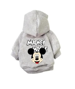 Bluza z kapturem dla psa lub kota z motywem Disney MICKEY szara