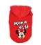 Bluza z kapturem dla psa lub kota z motywem Disney MINNIE czerwona