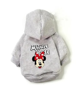 Bluza z kapturem dla psa lub kota z motywem Disney MINNIE szara