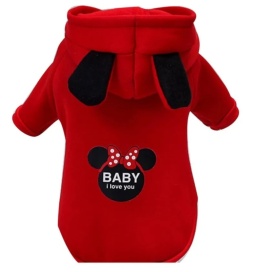 Bluza z kapturem dla psa lub kota z uszami z motywem Disney BABY MINNIE