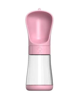 Butelka przenośna dla zwierząt TRAVEL różowa