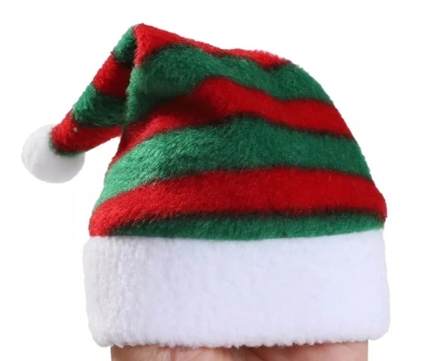 Czapka świąteczna w paski dla psa lub kota SANTAS HAT