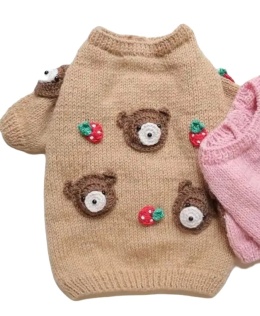 EXCLUSIVE wełniany sweter miś dla psa lub kota