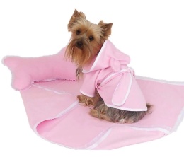 Ekskluzywny komplet kąpielowy trzy-częściowy dla psa lub kota CANDY różowy