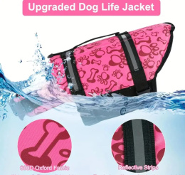 Kamizelka kapok do pływania dla psa SWIM różowa