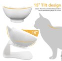 Podwójna miska na stojaku w kształcie kota KITTY GLAMOUR