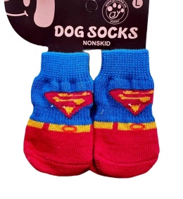 Skarpetki antypoślizgowe dla psa SUPERMAN