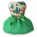 Sukienka świąteczna dla psa lub kota z kokardą MERRY CHRISTMAS zielona