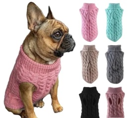 Sweter wełniany dla psa lub kota WEAVE czarny