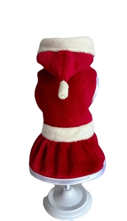 Świąteczna sukienka-pelerynka dla psa lub kota CHRISTMAS GIRL czerwona