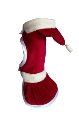 Świąteczna sukienka-pelerynka dla psa lub kota CHRISTMAS GIRL czerwona