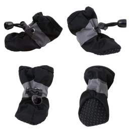 Zimowe buty antypoślizgowe z polarową podszewką dla psa SNOW czarne