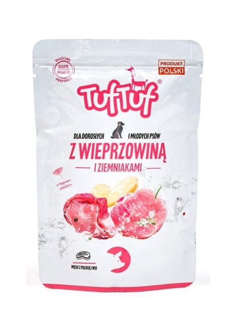 Saszetka wieprzowina z ziemniakami dla psa TUF TUF 100g Saszetka wieprzowina z ziemniakami dla psa TUF TUF 100g