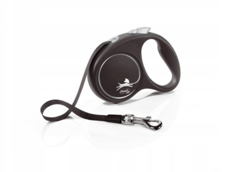 Automatyczna smycz taśma dla psa FLEXI BLACK DESIGN czarna
