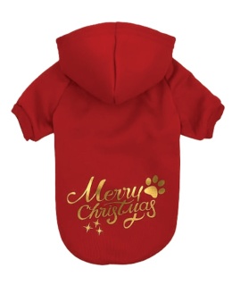 Bluza świąteczna dla psa MERRY czerwona