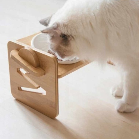 Ceramiczne miski na stojaku dla psa lub kota + mata HAPPY DOG Ceramiczne miski na stojaku dla psa lub kota + mata HAPPY DOG