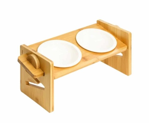 Ceramiczne miski na stojaku dla psa lub kota + mata HAPPY DOG Ceramiczne miski na stojaku dla psa lub kota + mata HAPPY DOG