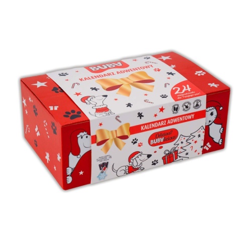 Kalendarz adwentowy dla psa – 22 przysmaki + gryzak + zabawka BUBAlicious