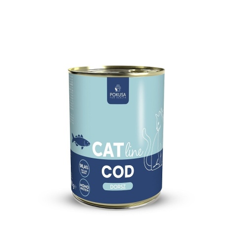 Karma mokra dla kotów - dorsz - POKUSA CatLine 400 g