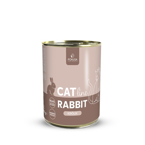 Karma mokra dla kotów - królik - POKUSA CatLine 400 g