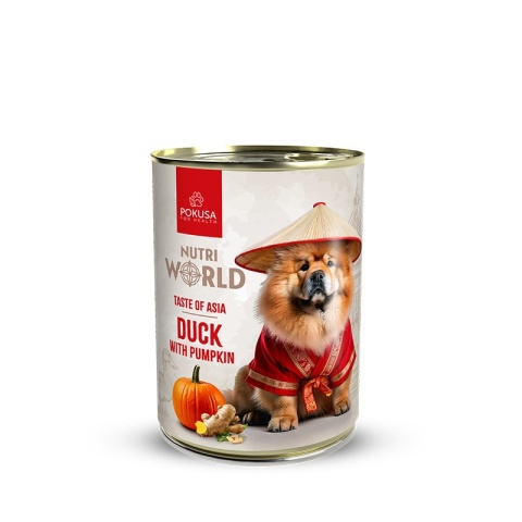 Karma mokra dla psa z kaczką – Smaki Świata Azja - POKUSA 400 g