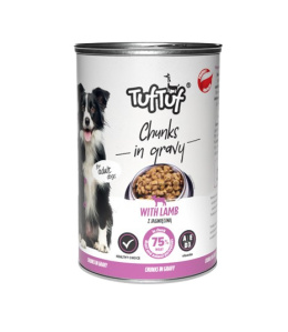 Puszka kawałki mięsne z jagnięciną dla psa TUF TUF 1250 g