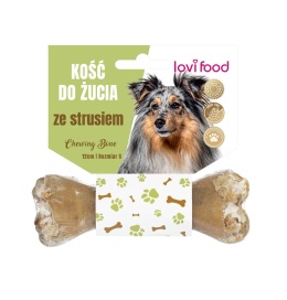 Kość do żucia dla psa LOVI FOOD ze strusiem 12 cm