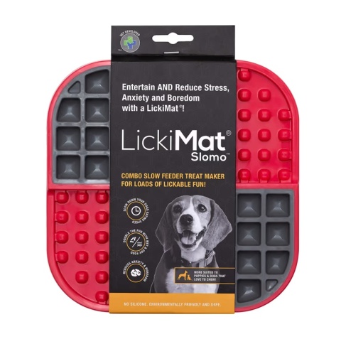 Mata do lizania dla psa LickiMat Slomo czerwona