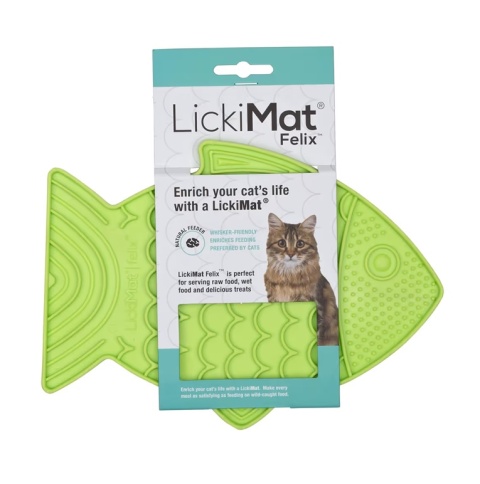 Mata do wylizywania dla kota LickiMat Classic Felix zielona