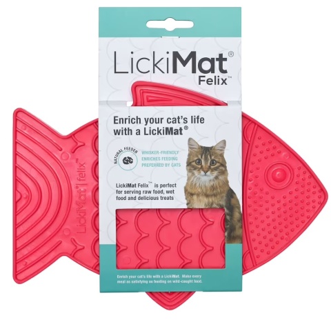 Mata do wylizywania dla kota LickiMat Classic Felix różowa